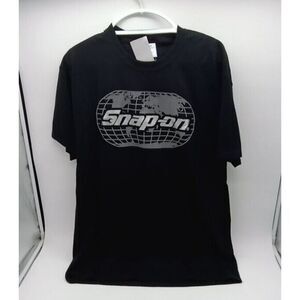Snap-On Tools Black World Globe Logo Tshirt Size L‎